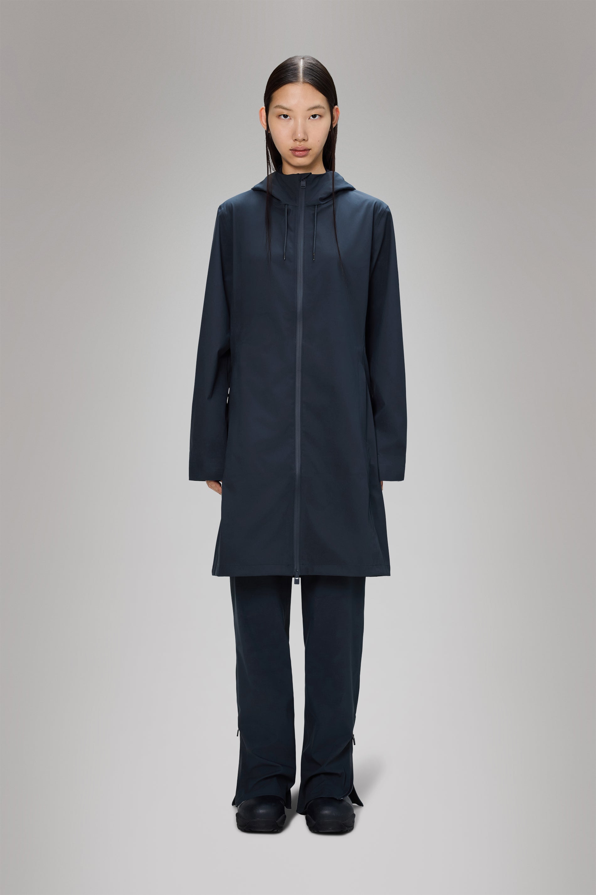 Rains Suva Hardshell Long W Jacket Navy Jacket